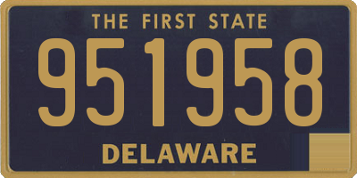 DE license plate 951958