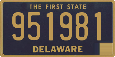 DE license plate 951981