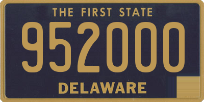 DE license plate 952000