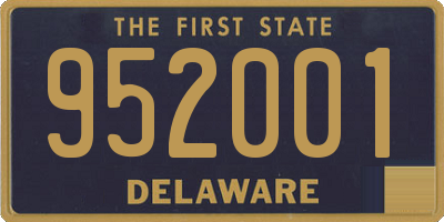 DE license plate 952001