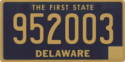 DE license plate 952003