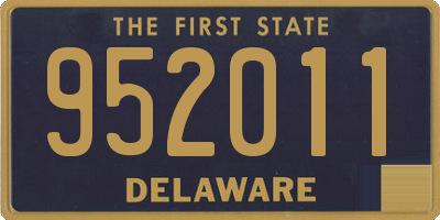DE license plate 952011