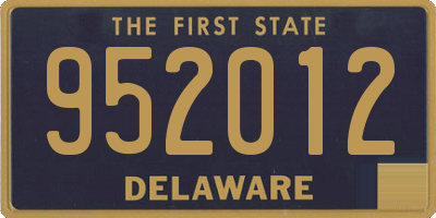 DE license plate 952012