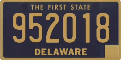 DE license plate 952018