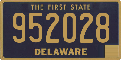 DE license plate 952028