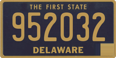 DE license plate 952032