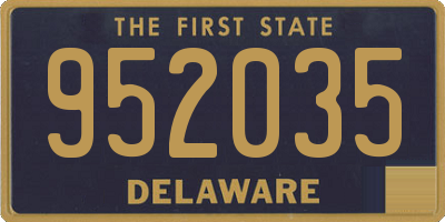 DE license plate 952035