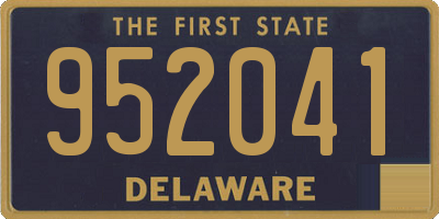 DE license plate 952041
