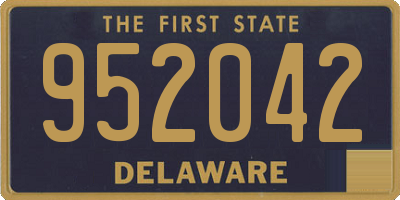 DE license plate 952042