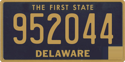 DE license plate 952044