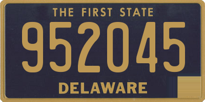 DE license plate 952045