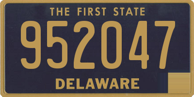 DE license plate 952047