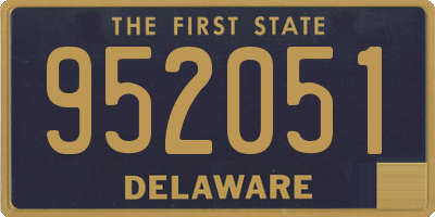 DE license plate 952051
