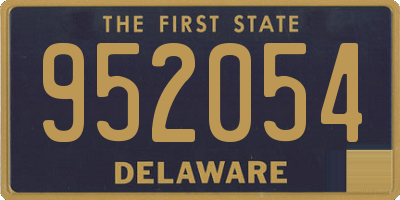 DE license plate 952054
