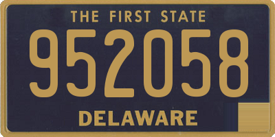 DE license plate 952058