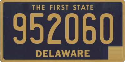 DE license plate 952060