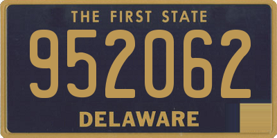 DE license plate 952062