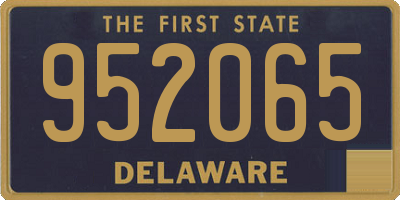 DE license plate 952065