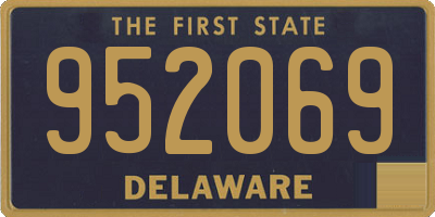 DE license plate 952069