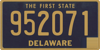 DE license plate 952071