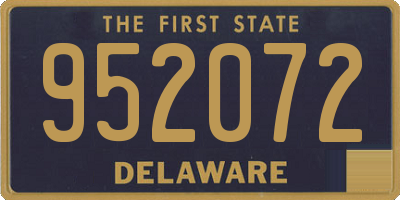 DE license plate 952072