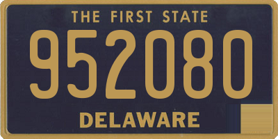 DE license plate 952080