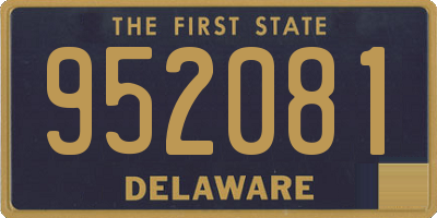 DE license plate 952081