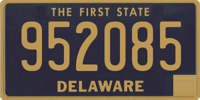 DE license plate 952085