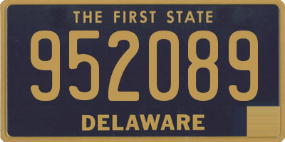 DE license plate 952089