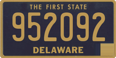 DE license plate 952092