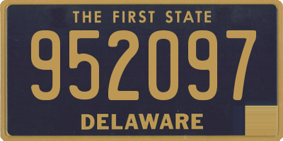 DE license plate 952097