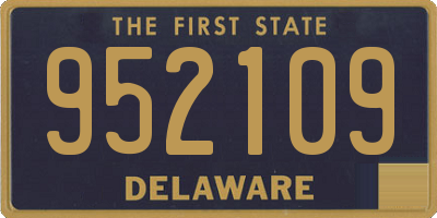 DE license plate 952109