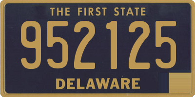 DE license plate 952125