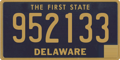 DE license plate 952133