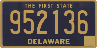 DE license plate 952136