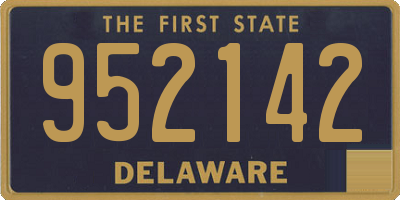 DE license plate 952142