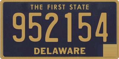 DE license plate 952154