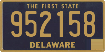 DE license plate 952158