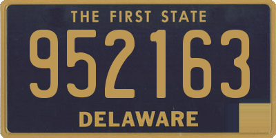 DE license plate 952163