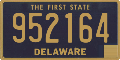 DE license plate 952164