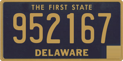 DE license plate 952167