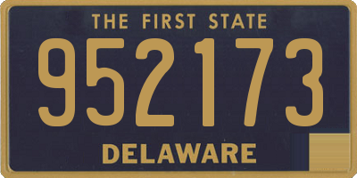 DE license plate 952173