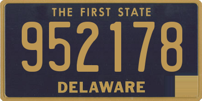 DE license plate 952178