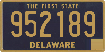 DE license plate 952189