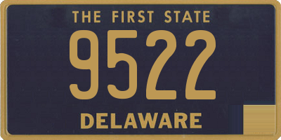 DE license plate 9522