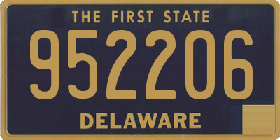 DE license plate 952206