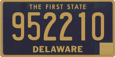 DE license plate 952210