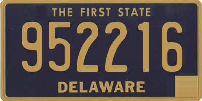 DE license plate 952216
