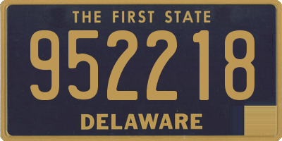 DE license plate 952218