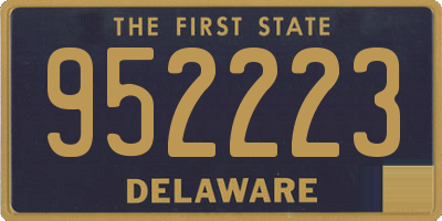 DE license plate 952223